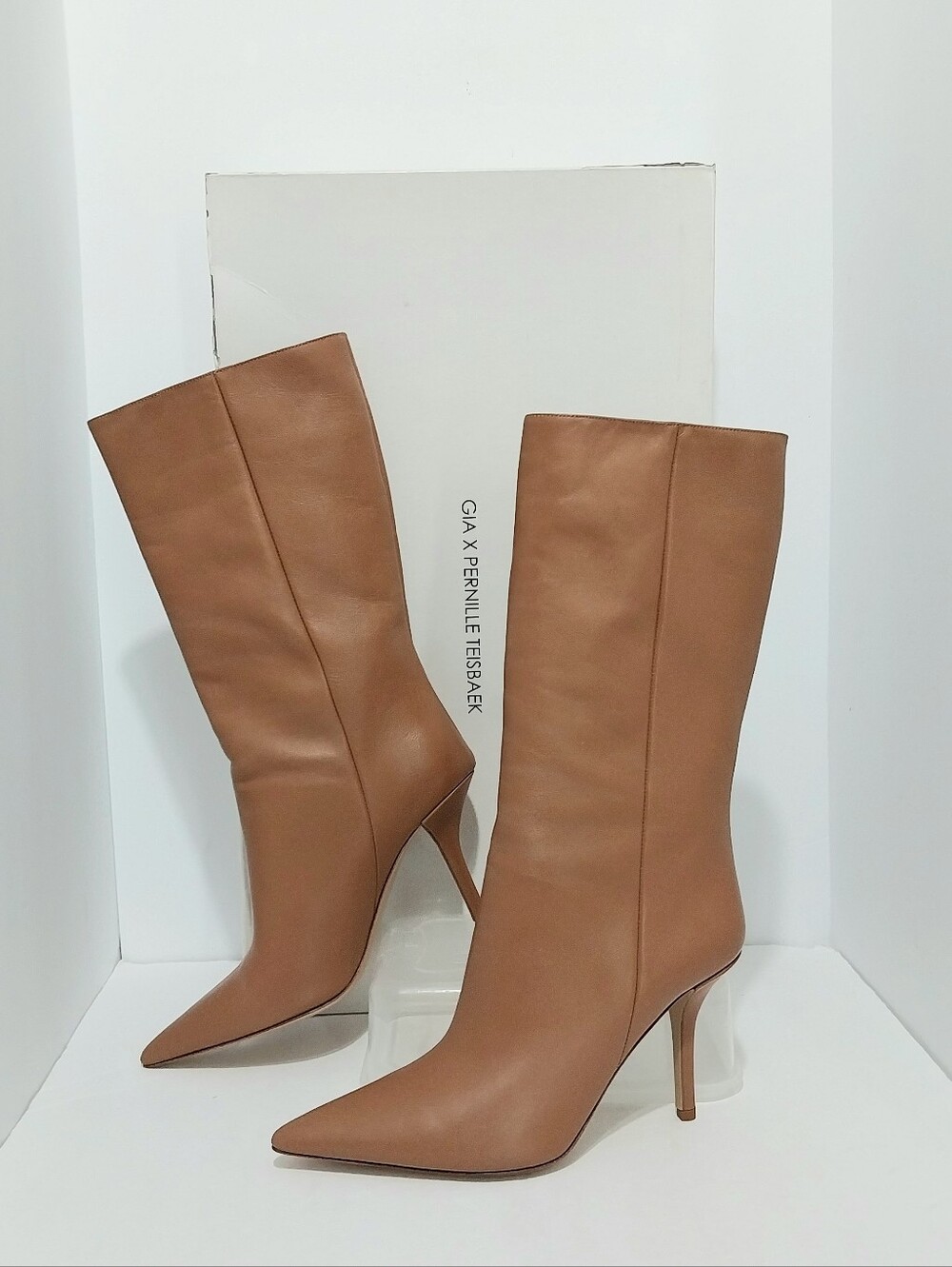 Gia Borghini x Pernille Teisbaek, Perni Calf Leather Boots, NWT, Size 8